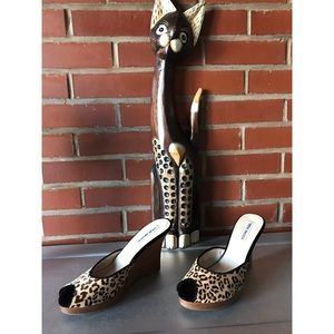 Animal print sandals
